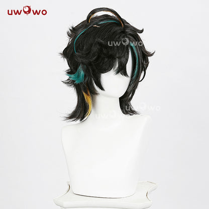 【Pre-sale】Uwowo Genshin Impact Natlan Dendro Kinich Cosplay Wig  Short Black Hair