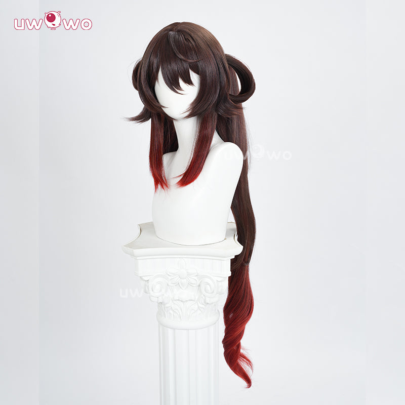 【Pre-sale】Uwowo Genshin Impact Hutao Cherries Snow Laden outfit Cosplay Wig Long Brown Hair