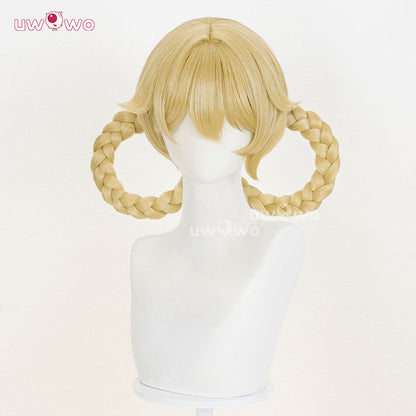 Uwowo Genshin Impact Jahoda Cosplay Wig Middle Green Hair