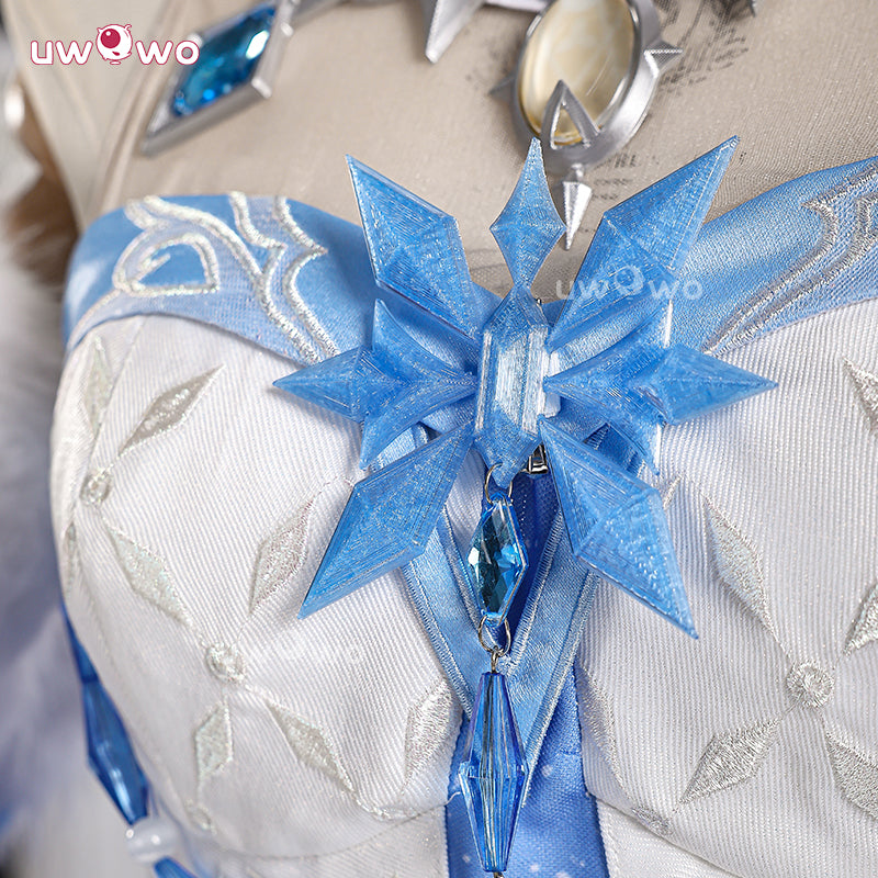 Uwowo Collab Series: Genshin Impact Tsaritsa Anastasya Snezhnaya Cryo Archon Metal Props Cosplay Costume XS-2XL