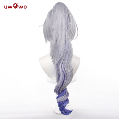 Uwowo Honkai Star Rail Silver Wolf Hacker Stellaron Hunters HSR Cosplay Wig Middle Silver Wig