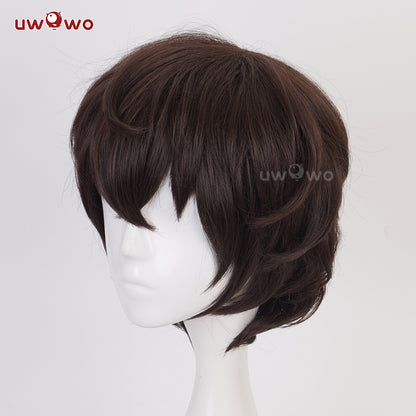 Uwowo Anime Bungou Stray Dogs Cosplay Wig Dazai Osamu Wig Brown Short Hair