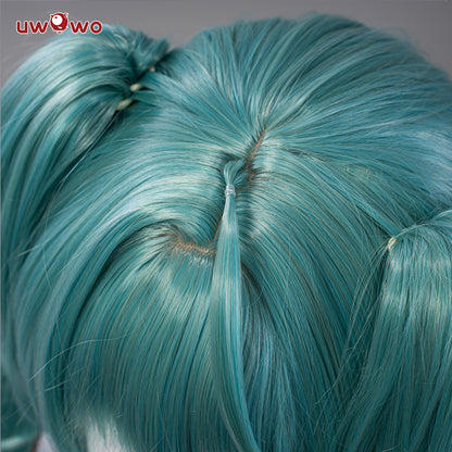 Uwowo V singer Rascal Collab Devil Wings Gothic Cosplay Wig Grenn Long Hair