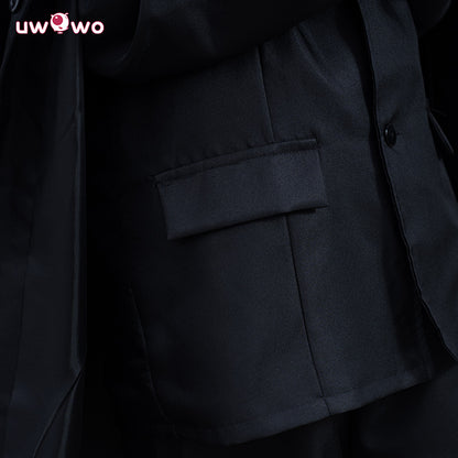 Uwowo Collab Series: Anime Bungou Stray Dogs Dazai Osamu Dark Era Black Suit Cosplay Costume