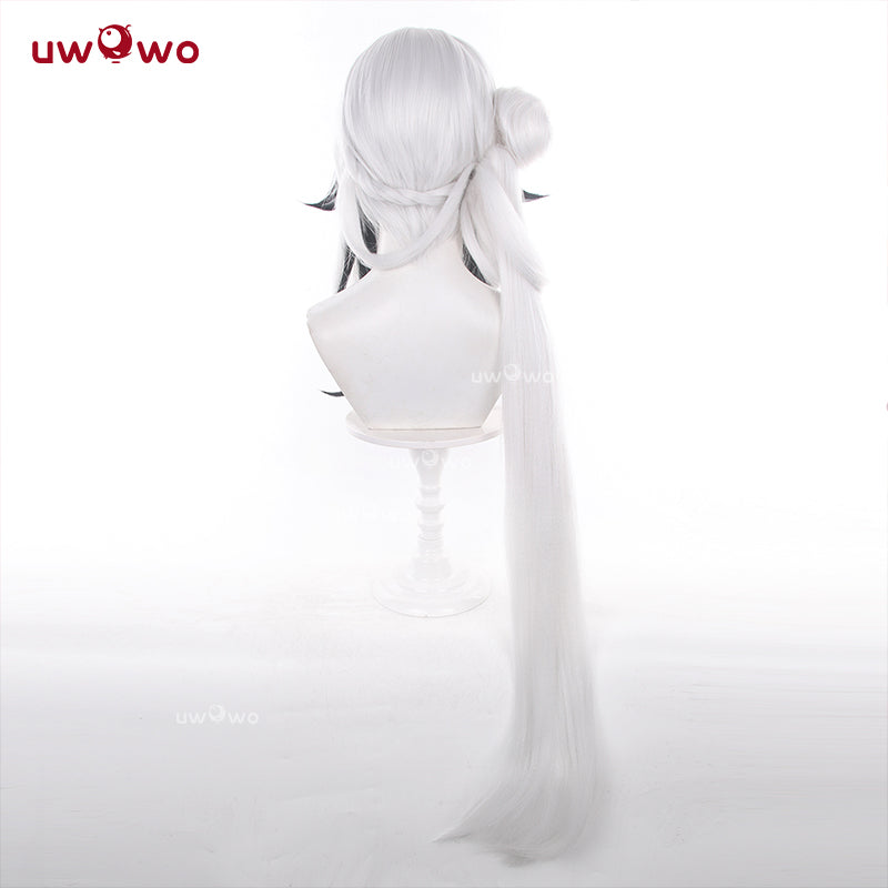 Uwowo Game Wuthering Waves WuWa Hsin Cosplay Wig Long Grey Hair