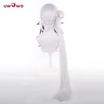 Uwowo Game Wuthering Waves WuWa Hsin Cosplay Wig Long Grey Hair