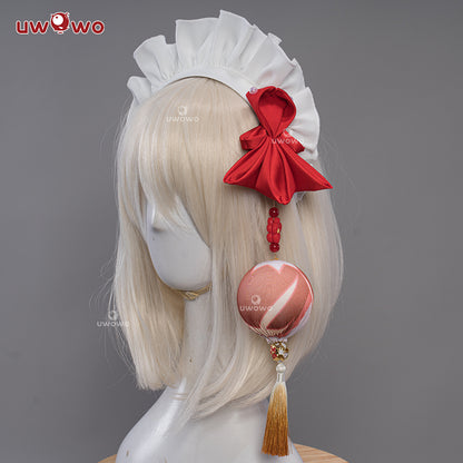 S-3XL INSTOCK Uwowo Genshin Impact Fanart Costume Yoimiya Maid Dress Cosplay Costume