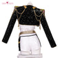Uwowo Collab Series: Kpop Huntrix Rumi GOLDEN Performance Black Suit Cosplay Costume XS-3XL