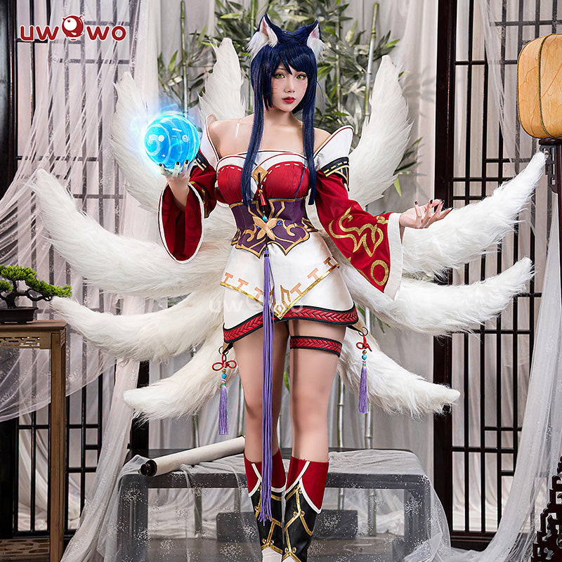 Uwowo League of Legends/LOL: Ahri Champion Nine Tailed Fox Wild Rift WR ASU Halloween Cosplay Costume