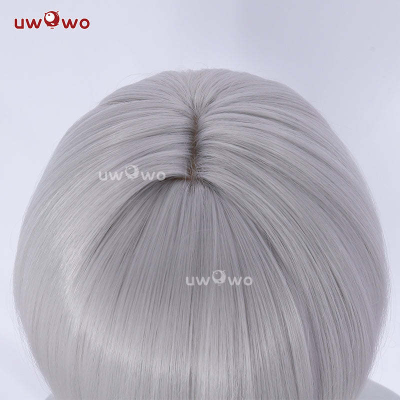 Uwowo Game Fate/Grand Order FG Lilith Wig Long Grey And Pink Color