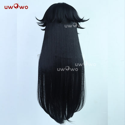 【Pre-sale】Uwowo Genshin Impact Fatui Harbingers Il Capitano The Captain Natlan Cosplay Long Black Hair