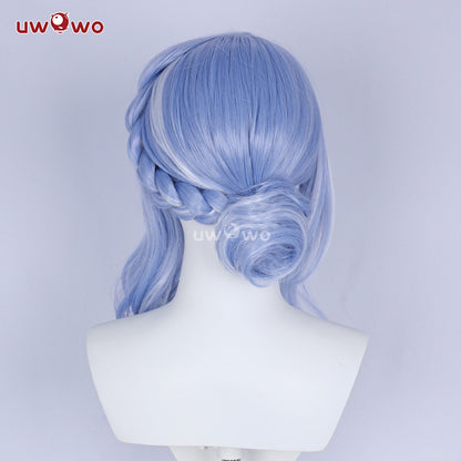 Uwowo  Genshin Impact Odette Ballet Cosplay Wig Middle Light Blue Hair