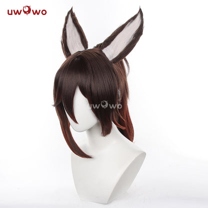 Uwowo Honkai Star Rail Tingyun Cosplay Wig Brwon Hair With Ears