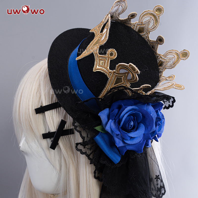 【Pre-sale】Uwowo Genshin Impact Fanart Furina Focalors Black Devil Lolita Dress Cosplay Costume