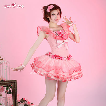 Uwowo Collab Series: Anime Medalist Collab Inori Yuitsuka Pink Skating Outfit Cosplay Costume XS-2XL