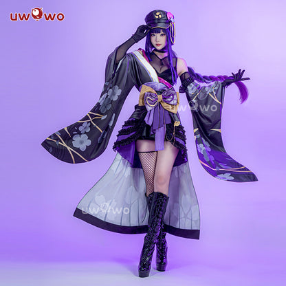 [Last Batch] 【In Stock】Uwowo Genshin Impact Fanart Raiden Shogun Taisho Kimono Cosplay Costume