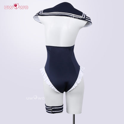 Uwowo Collab Series: Anime My Dress-Up Darling Marin Kitagawa Summer Sailor Swimsuit Cosplay Costume S-2XL