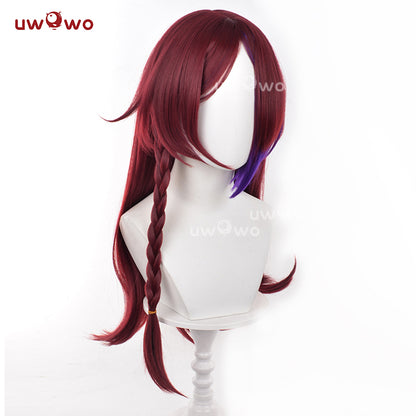 Uwowo Game Genshin Impact Chasca Wig Long Wine Hair