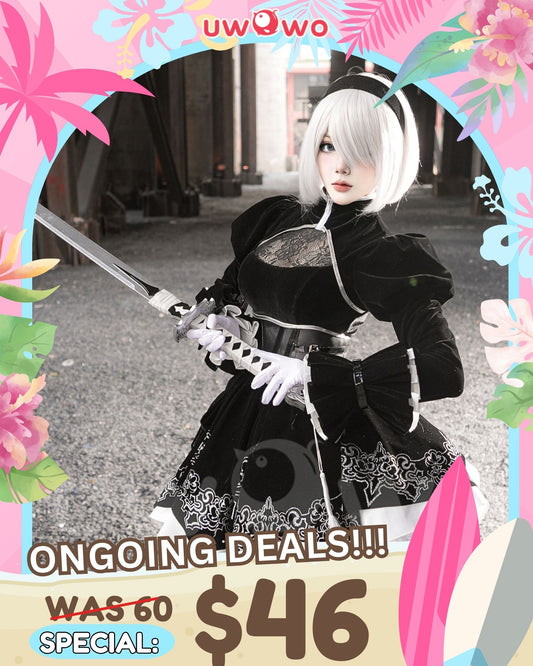 【Special Discount】Uwowo NieR:Automata A2 Past Number Two YoRHa: Pearl Harbor Descent Record Cosplay Costume