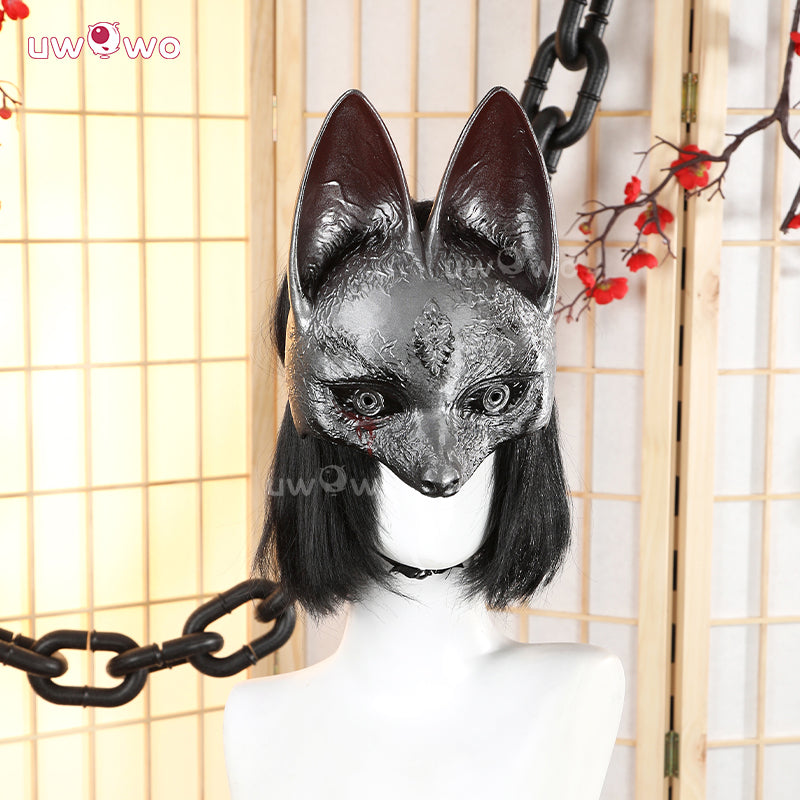 Uwowo Game Horror Game Fog Town Teen Girl/Fox Man Resin Fox Mask Cosplay Prop