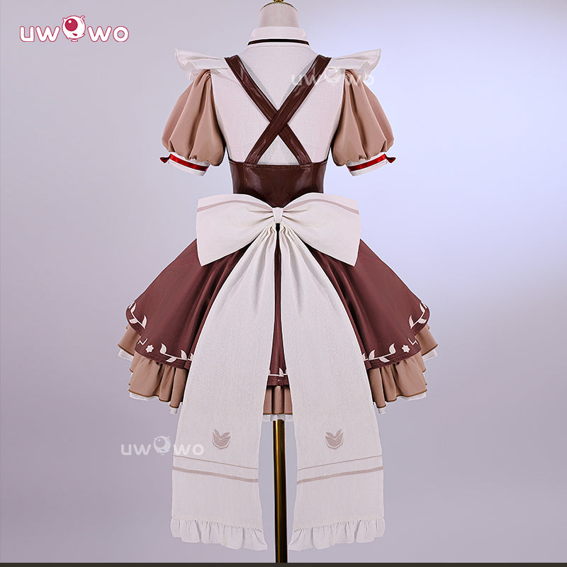Uwowo Collab Series: Game Wuthering Waves WuWa Chisa Cafe Maid Cosplay Costume XS-3XL