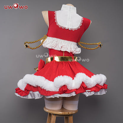 [Clearance Sale]【In Stock】Uwowo V Singer Christmas 2023 Cosplay Costume Red Dress