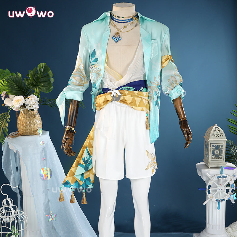 Uwowo Collab Series: Honkai: Star Rail Aventurine Waveflair Swimsuit Cosplay Costume XS-2XL