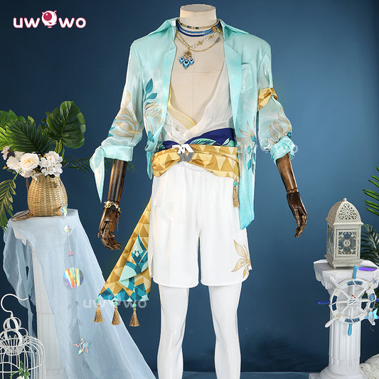 Uwowo Collab Series: Honkai: Star Rail Aventurine Waveflair Swimsuit Cosplay Costume XS-2XL