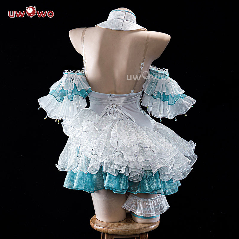 Uwowo Genshin Impact Fanart Furina Focalors Mermaid Insipired Fairy Dress Cosplay Costume