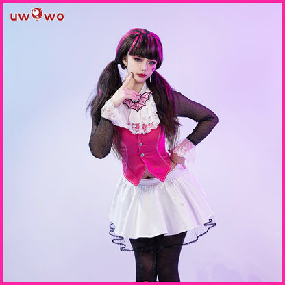 S-3XL INSTOCK Uwowo Upgrade Draculaura G1 Pink Suit Vampire Anime Female Halloween Cosplay Costumes