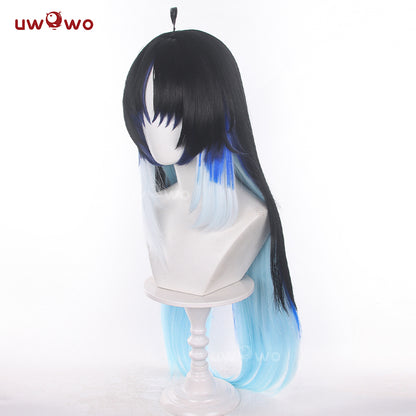 Uwowo Deluxe Yangyang Xuanling Wuthering Waves WUWA Cosplay Wig Long Black And Blue Hair