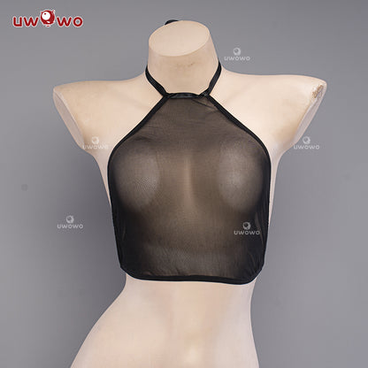 Uwowo Dead or Live DOA XVV Marie Rose Summer Swimsuit Black Sheer Bodysuit Cosplay Costume