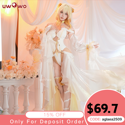 INSTOCK Uwowo Honkai: Star Rail Aglaea Bride Fanart Cosplay Costume