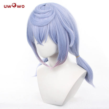Uwowo Game Genshin Impact Sigewine Cosplay Wig  Light Blue Middle Hair