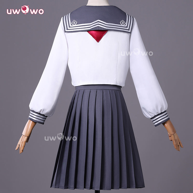 Uwowo Collab Series: Horror Game Fog Town Teen Girl White Sailor School Uniform Cosplay Costume XS-3XL