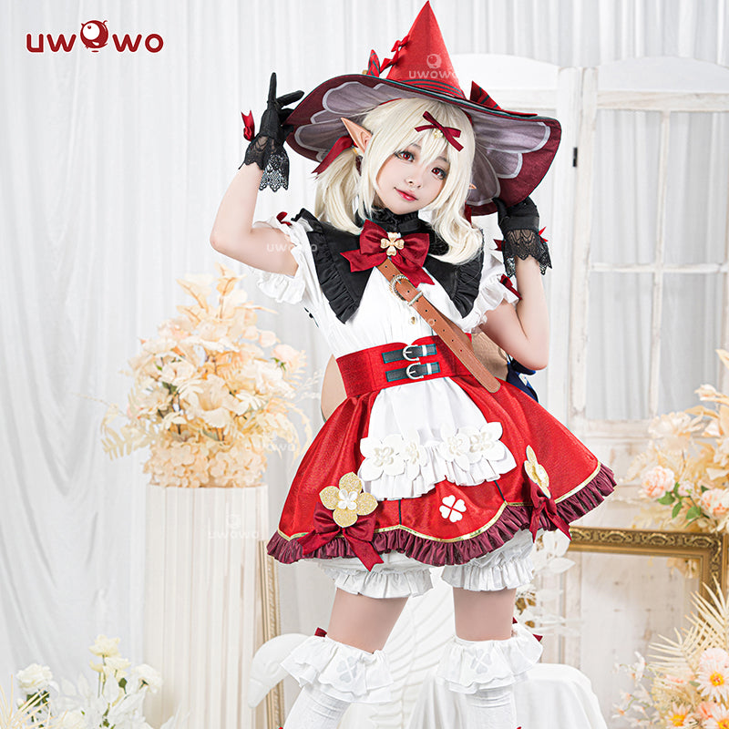 【Pre-sale】Uwowo Genshin Impact Klee Blossoming Starlight Witch Halloween Cosplay Costume