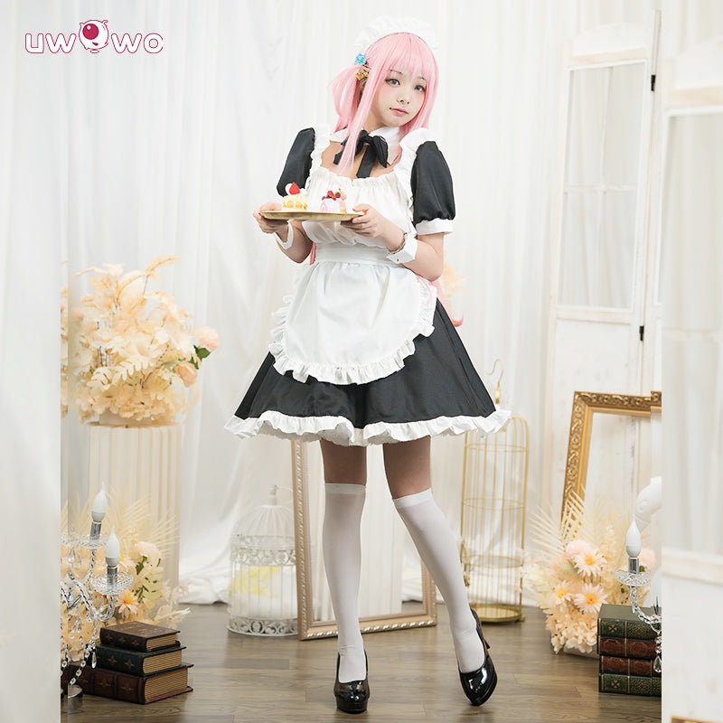 UWOWO Gotou Hitori Cosplay Costume Bocchi The Rock Gotou Hitori Maid Cosplay Costume