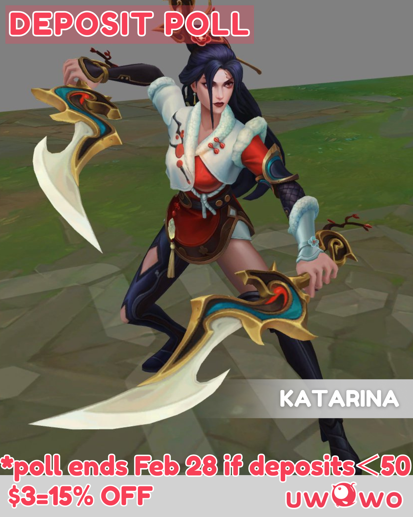 Uwowo Deposit Poll - League of Legends/LOL: Katarina Petals of Spring Cosplay Costume