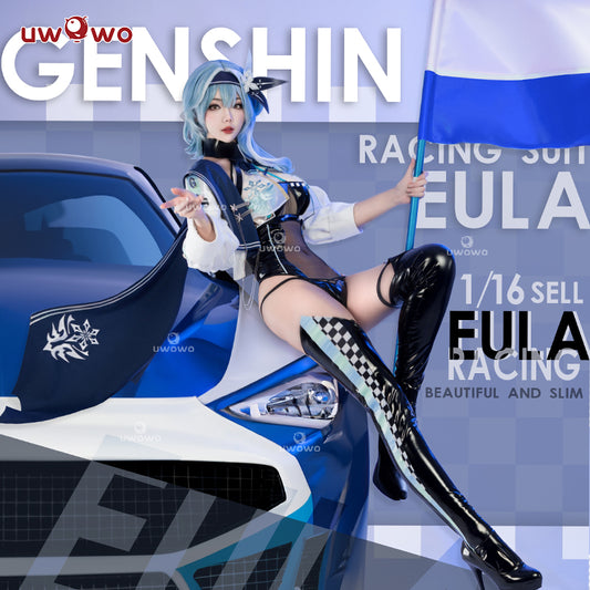 【In Stock】Uwowo Genshin Impact Fanart Racing Eula Cosplay Costume