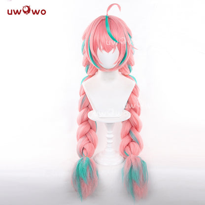 Uwowo Game Genshin Impact Varesa Cosplay Wig Long Light Pink Hair