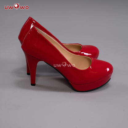 Uwowo All-match Copslay Shoes Red White High Heels The Power Makima Shoes