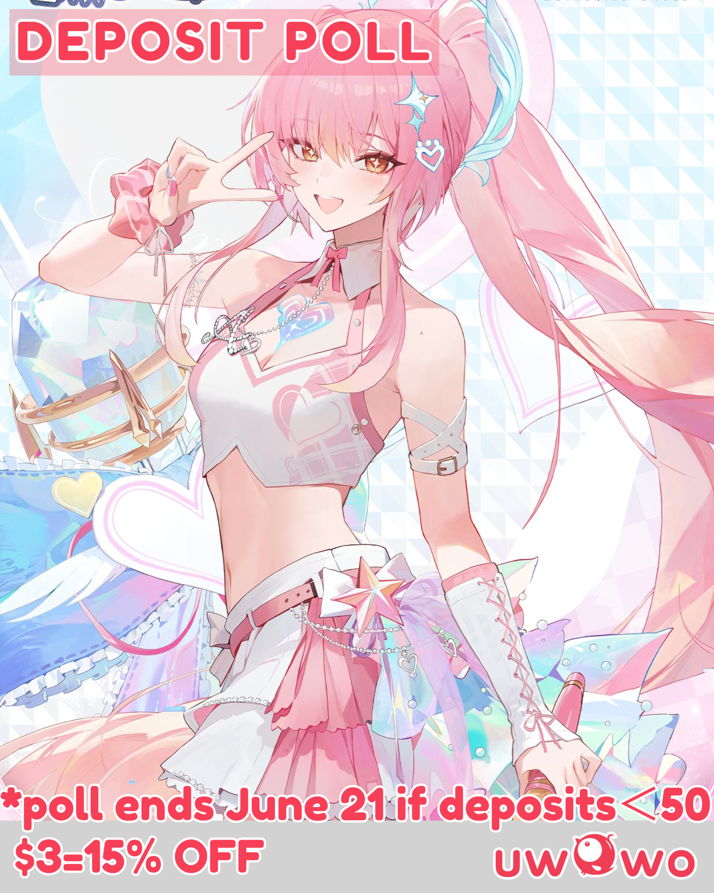 Uwowo Deposit Poll - Aemeath Idol Wuthering Waves WUWA Cosplay Costume