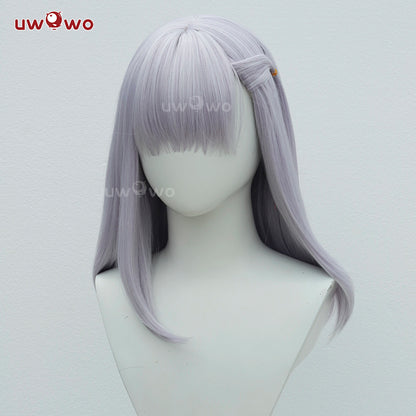 Uwowo Game Fate/Grand Order Assassin Kama Stage 2 Cosplay Wig Long Light Purple Hair
