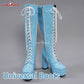 Uwowo Cosplay Shoes Universal Shoes Boots Black Blue White Rose High Tube Boots
