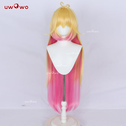 Uwowo Anime Star Detective Precure! Cure Arcana Shadow/Moria Luluka Cosplay Long Yellow Hairr