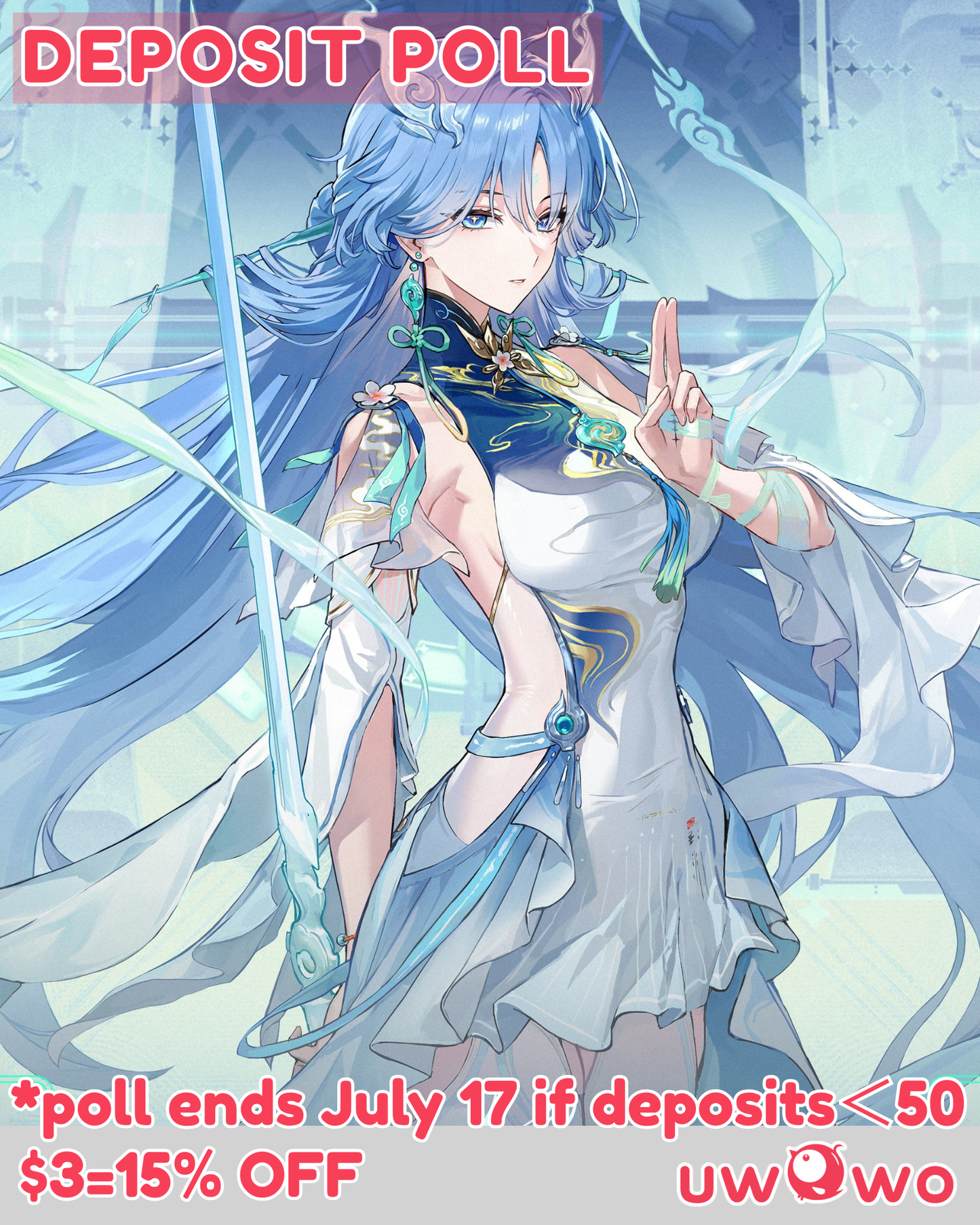 Uwowo Deposit Poll - Game Wuthering Waves WuWa Qingxiao Cosplay Costume