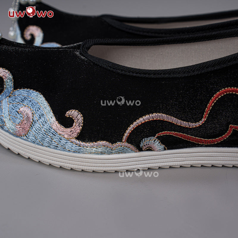 Uwowo Genshin Impact Fanart Ganyu Chinese Style Hanfu Traditional Clothing Liyue Cosplay Shoes