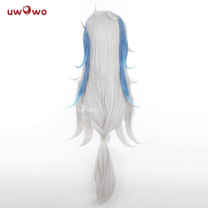 Uwowo Genshin Impact Neuvillette Cosplay Wig Silver Long Hair