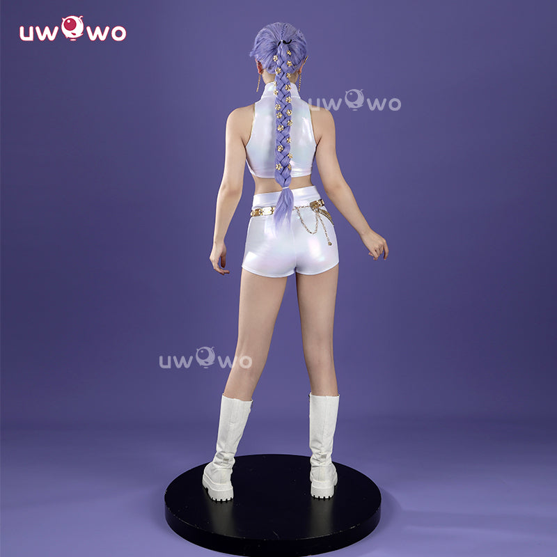 Uwowo Collab Series: Kpop Rumi White Holographic Performance Cosplay Costume XS-3XL
