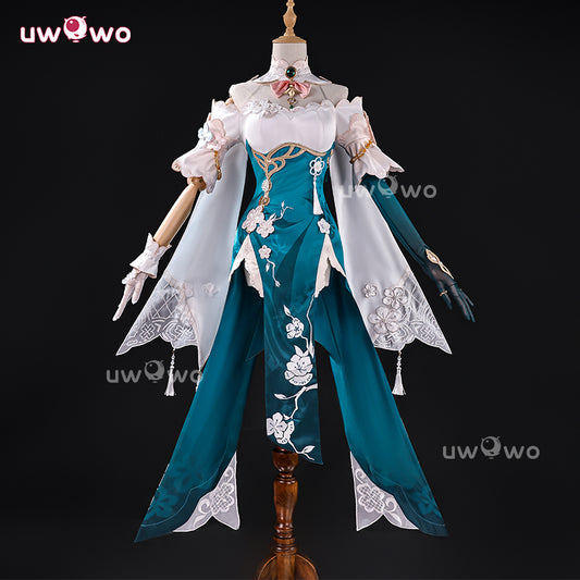 Uwowo Collab Series: Premium Ruan Mei Honkai Star Rail Plumblossom Letter Qipao Cosplay Costume XS-2XL